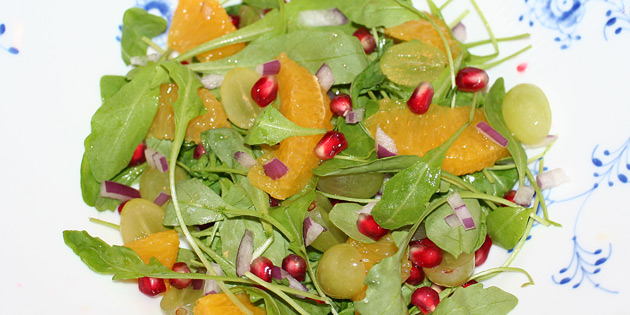Appelsinsalat med granateple