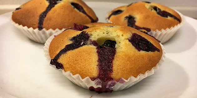 Bl�b�rmuffins med sitron