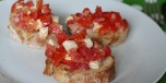 Bruschetta med mozzarella