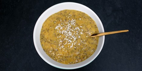 Chiagr�t med mango og kokos