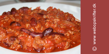 Chili con carne med kaffe