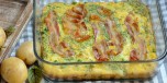Eggekake i ovn med poteter og bacon