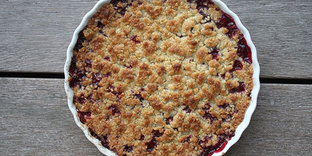 Enkel bringeb�rterte med smuldredeig