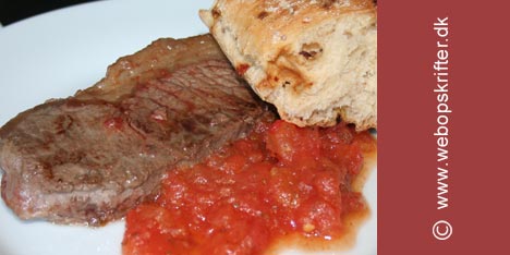 Entrecot� med tomater og oregano