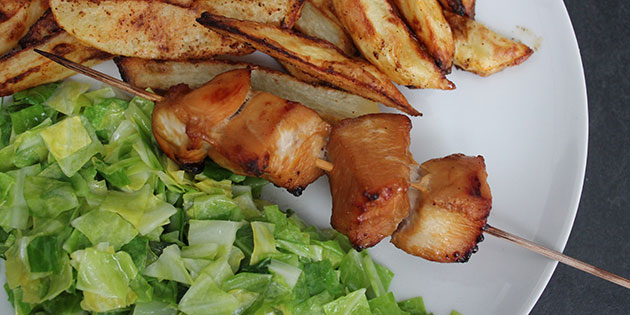 Honningmarinerte kyllingspyd