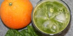 Juice med appelsin og spinat