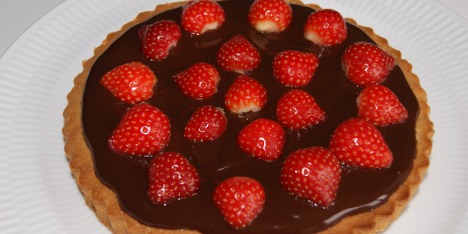 Kake med jordb�r