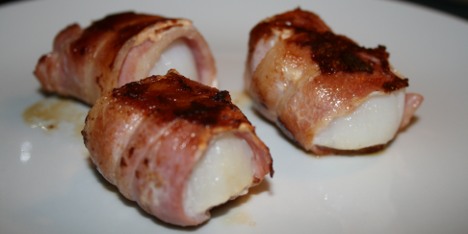 Kamskjell med bacon