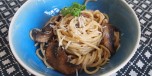 Kremet pasta med portobellosopp og trøffelsaus