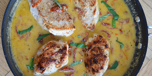 Kylling med solt�rket tomat