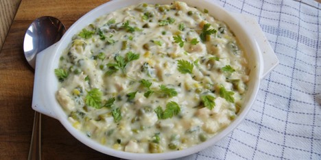 Kyllingfrikass� med asparges