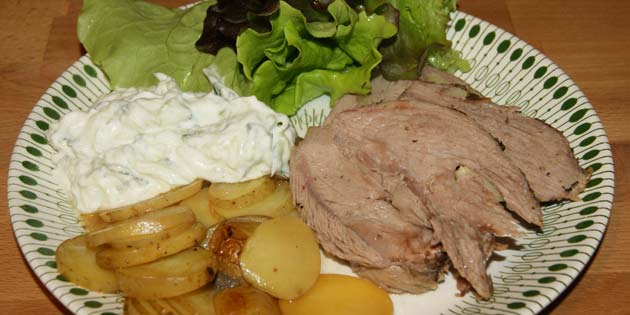 Lammel�r med tzatziki