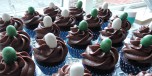 Mini cupcakes med sjokolade 