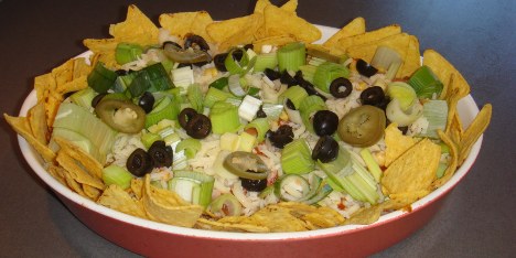 Nachos med kj�ttdeig