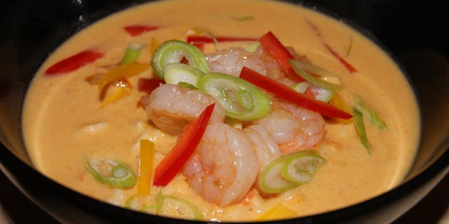 Nudelsuppe med reker