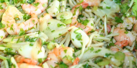 Pasta med reker