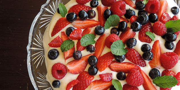 Pavlova � lekker kake med b�r