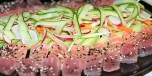Oppskrift p Sashimi med laks og tunfisk