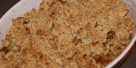 Smuldrepai med epler