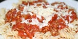 Oppskrift p Spaghetti med kjttsaus