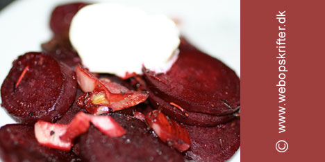 Stekte r�dbeter med creme fraiche