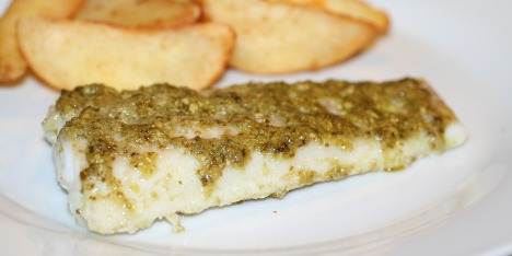 Torsk med pesto