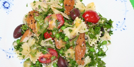 Pastasalat med r�kt makrell