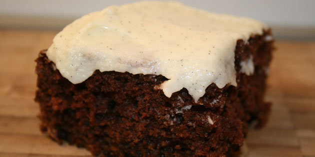 Banan- og sjokoladekake med vaniljekrem