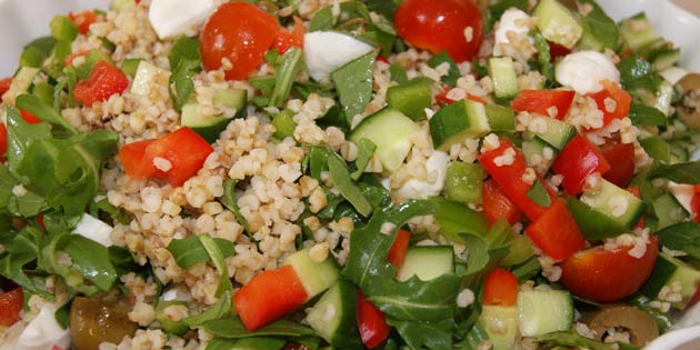 Bulgursalat med mozzarella