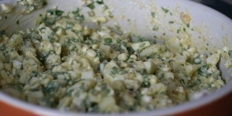 Eggesalat med cottage cheese
