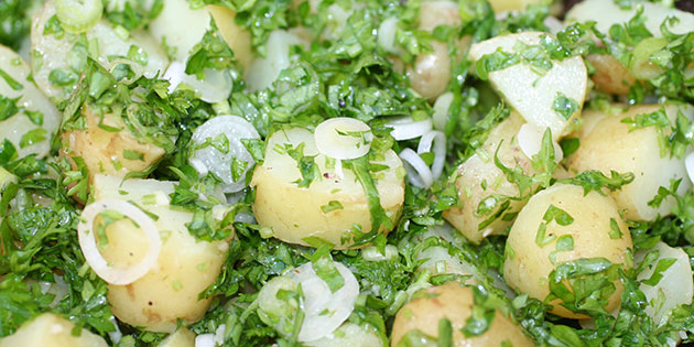 Gr�nn potetsalat