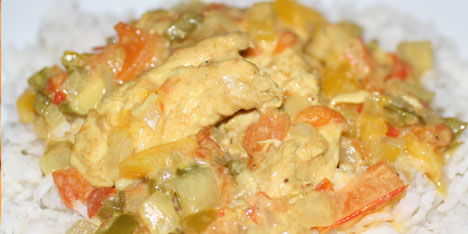 Indisk korma med kylling