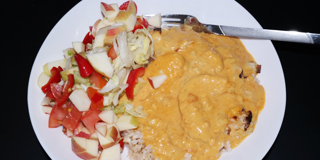 Kylling i aprikossaus