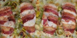 Oppskrift p Kylling i form med purre og bacon