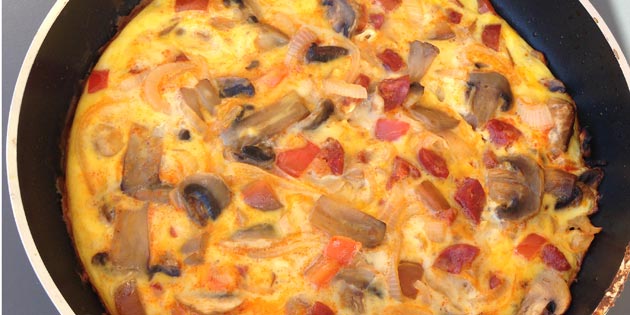Spansk omelett med chorizop�lse
