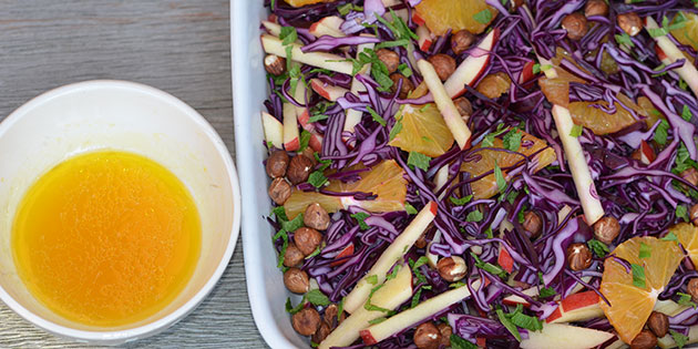 R�dk�lssalat med appelsin og epler