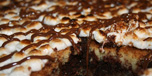 Oppskrift p Marmorert sjokoladekake med marshmallows