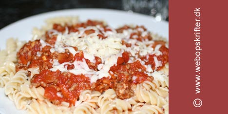 Spaghetti med kj�ttsaus